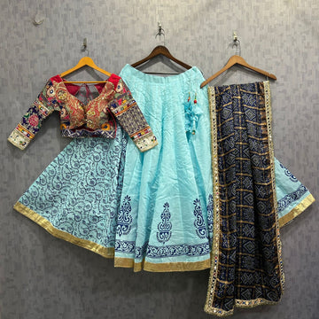 Mul cotton classic blouse 3 pc set