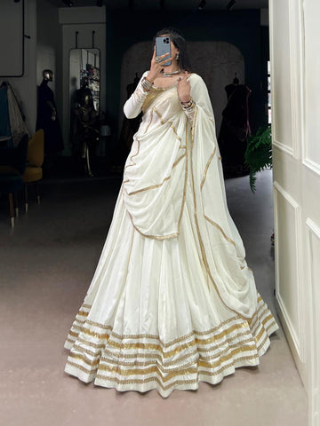 Bandhani White Chaniya Choli