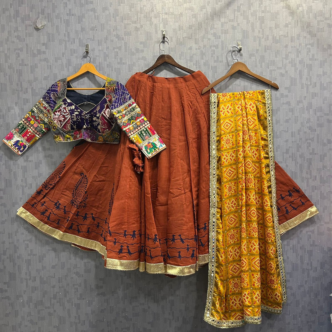 Mul cotton classic blouse 3 pc set