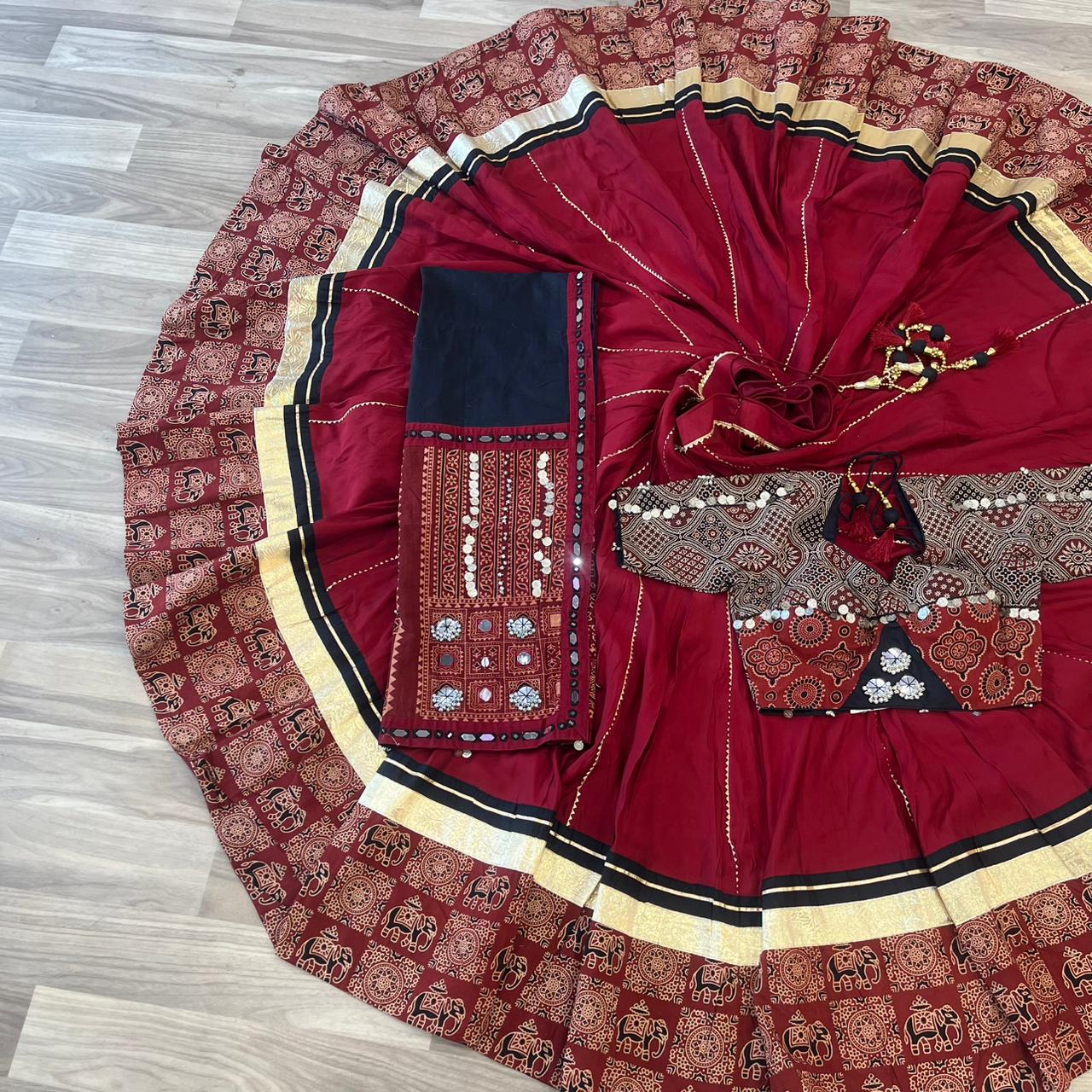 AJRAKH MAROON  PAIR
