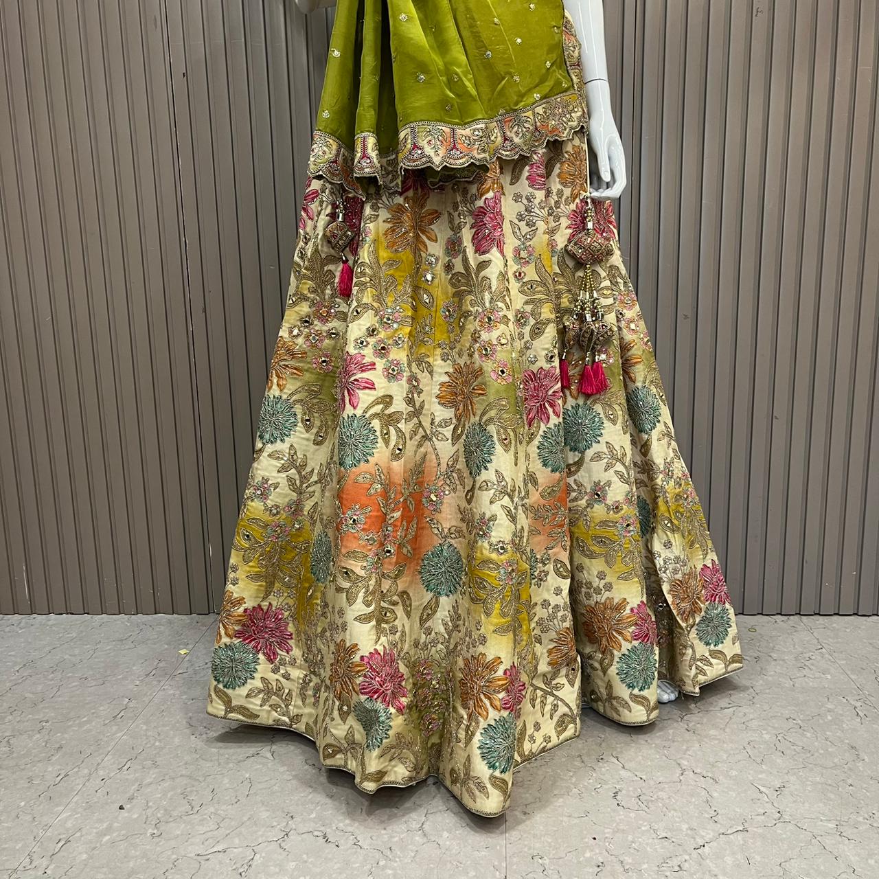 Floral Ivory Lehenga choli set