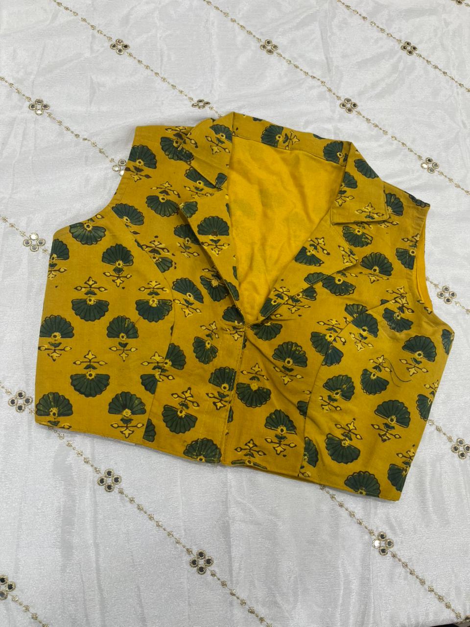 Ajrakh cuban collar Blouse