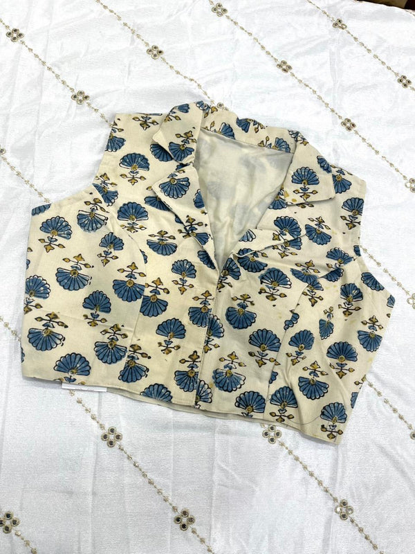 Ajrakh cuban collar Blouse