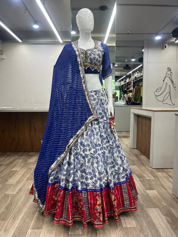 Indigo print cotton pair