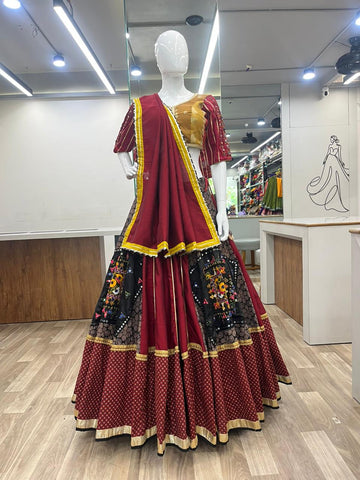 Maroon pink Gamthi Pair