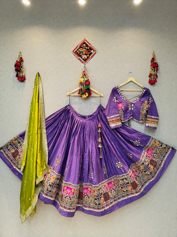 Purple Vintage Chaniya Choli