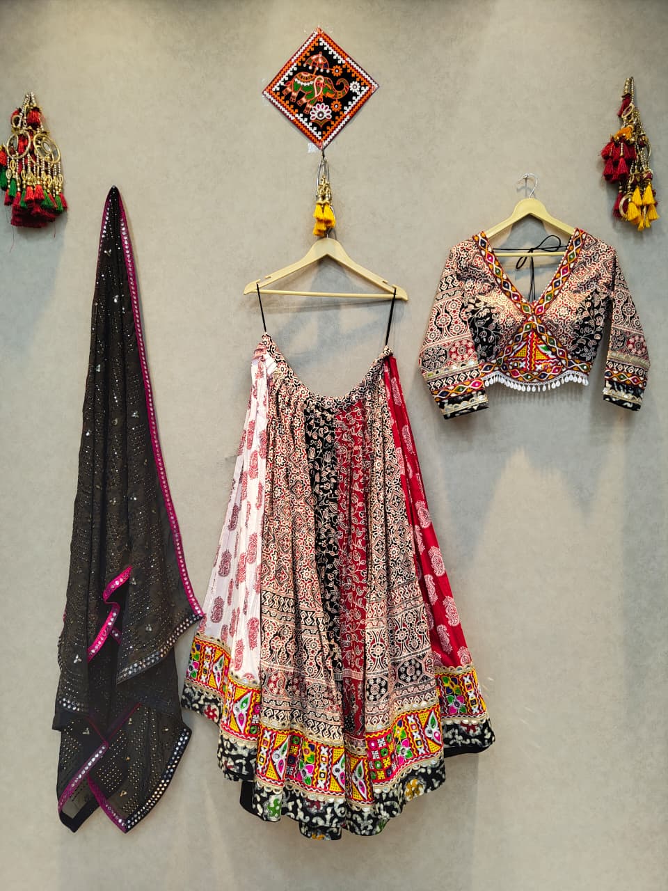 Multi Ajrakh Chaniya Choli