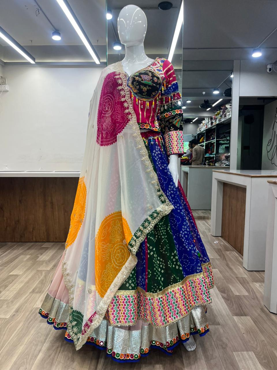 Hathi With Bandhani Chaniya Choli