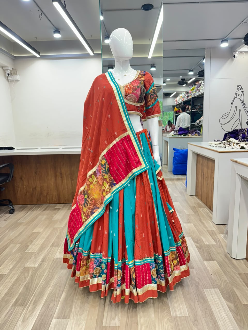 Orange Rama Chaniya Choli