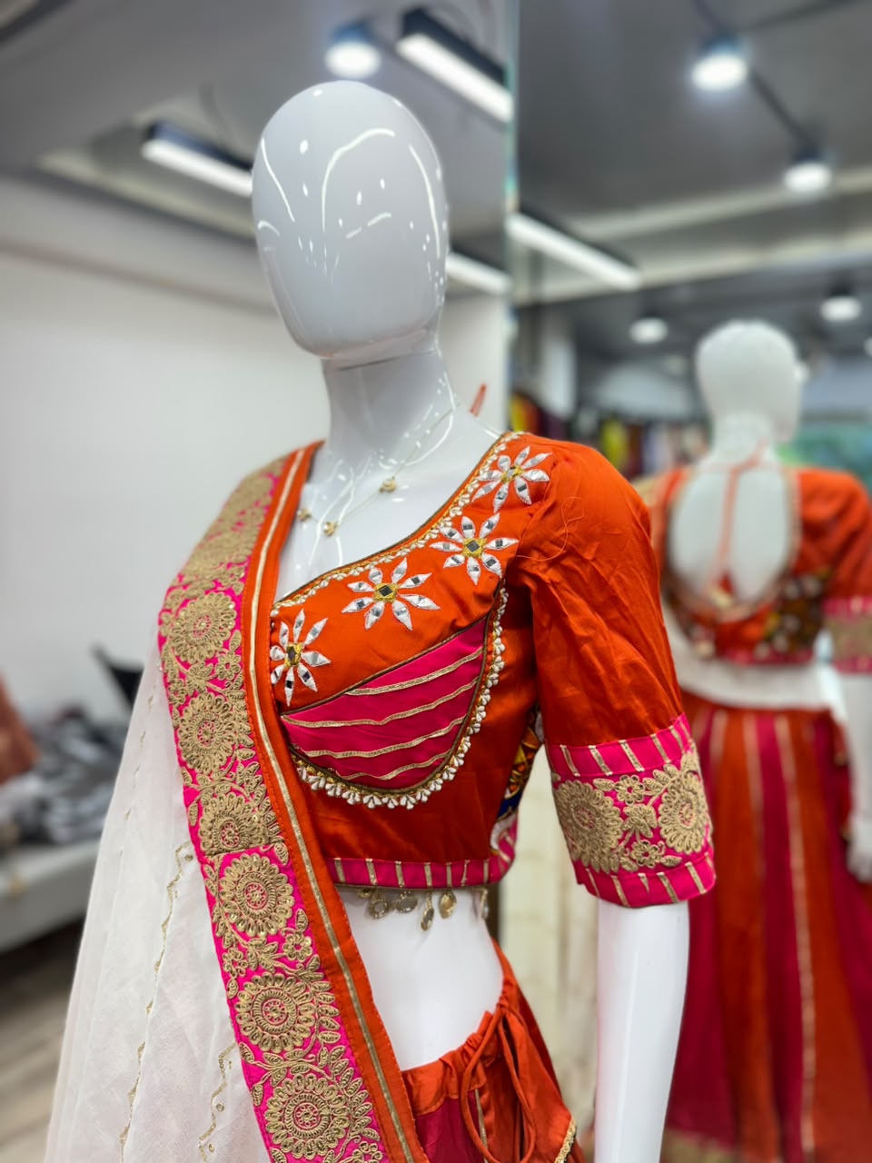 Orange Rani Chaniya Choli Set