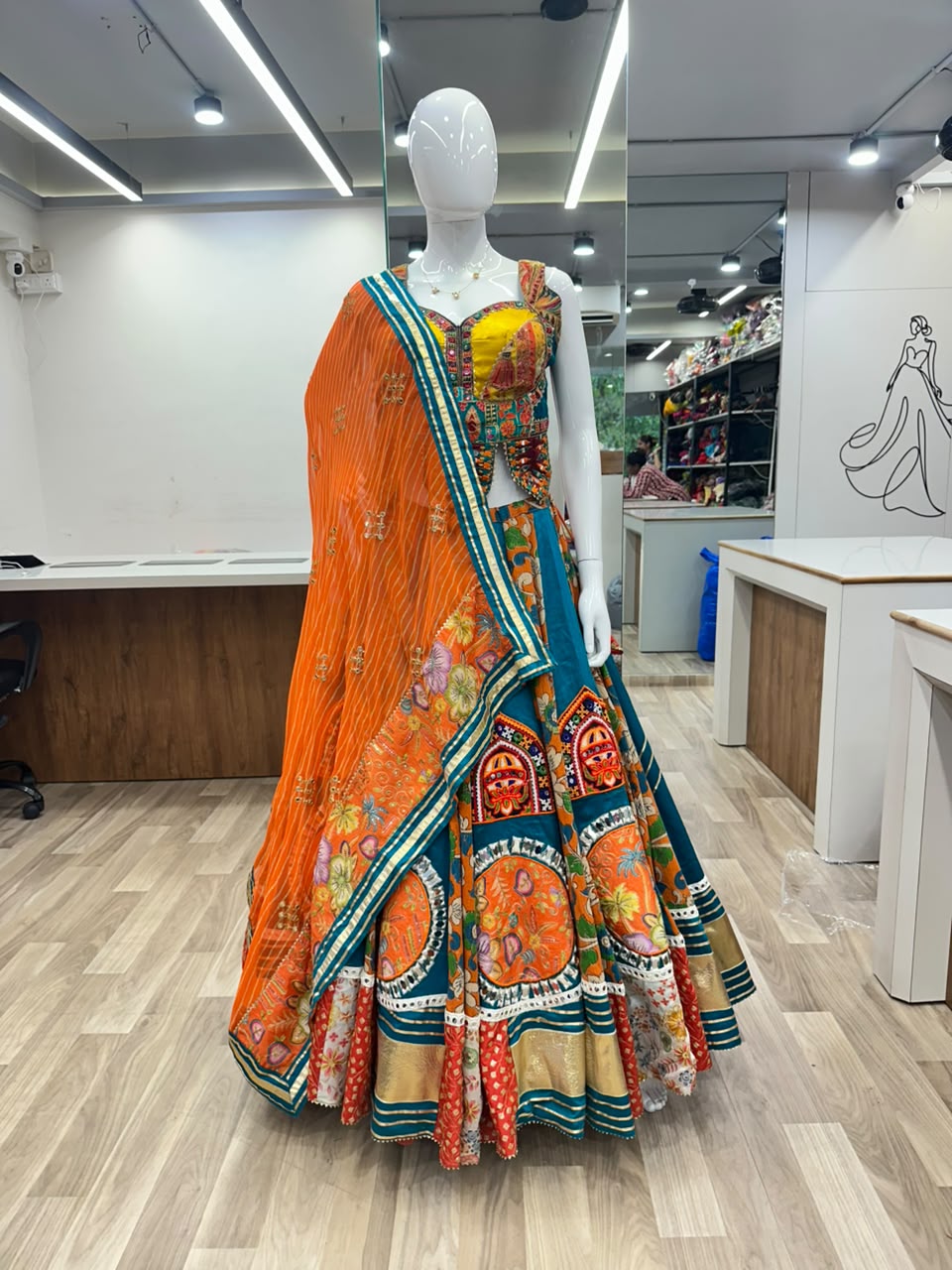 Gamthi Work Chaniya choli