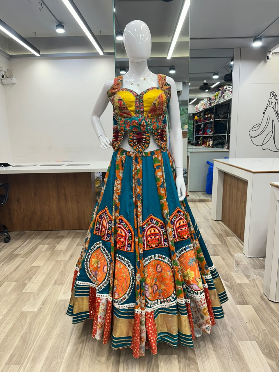 Gamthi Work Chaniya choli