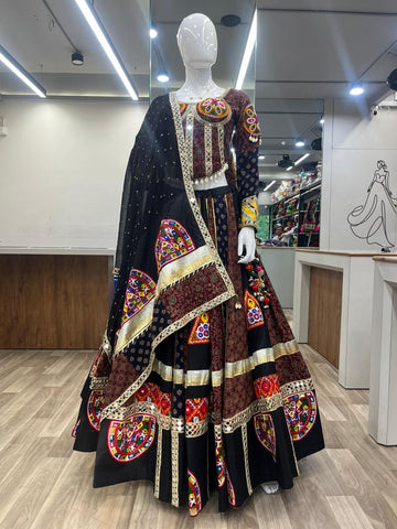 Ajrakh Gamthi Chaniya Choli