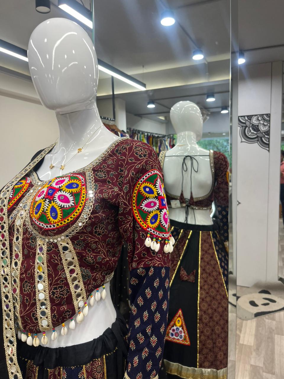 Ajrakh Gamthi Chaniya Choli