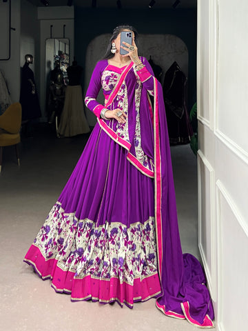 Purple Cotton Chaniya Choli