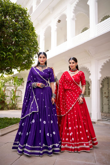 Purple Red Chaniya Choli