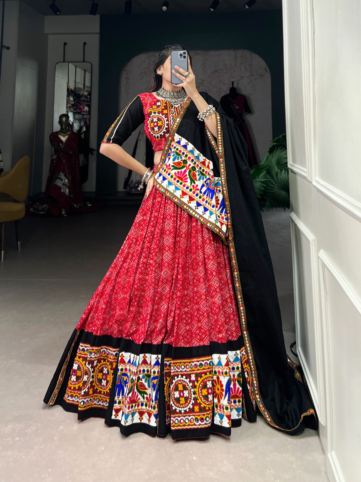 Gamthi Work Chaniya Choli