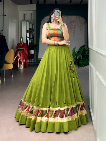 Parrot Green Chaniya Choli