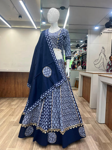 Indigo Chaniya Choli