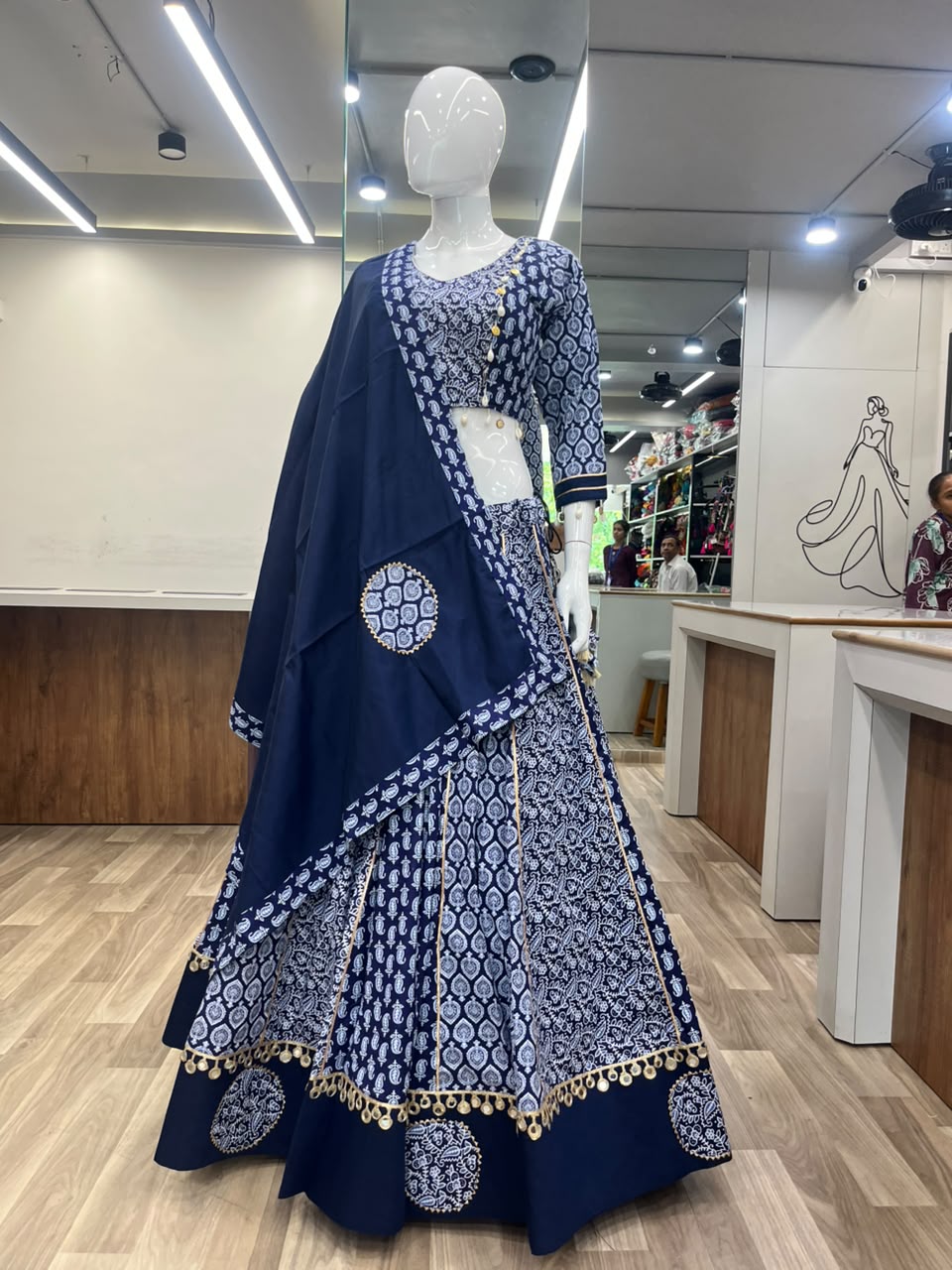 Indigo Chaniya Choli