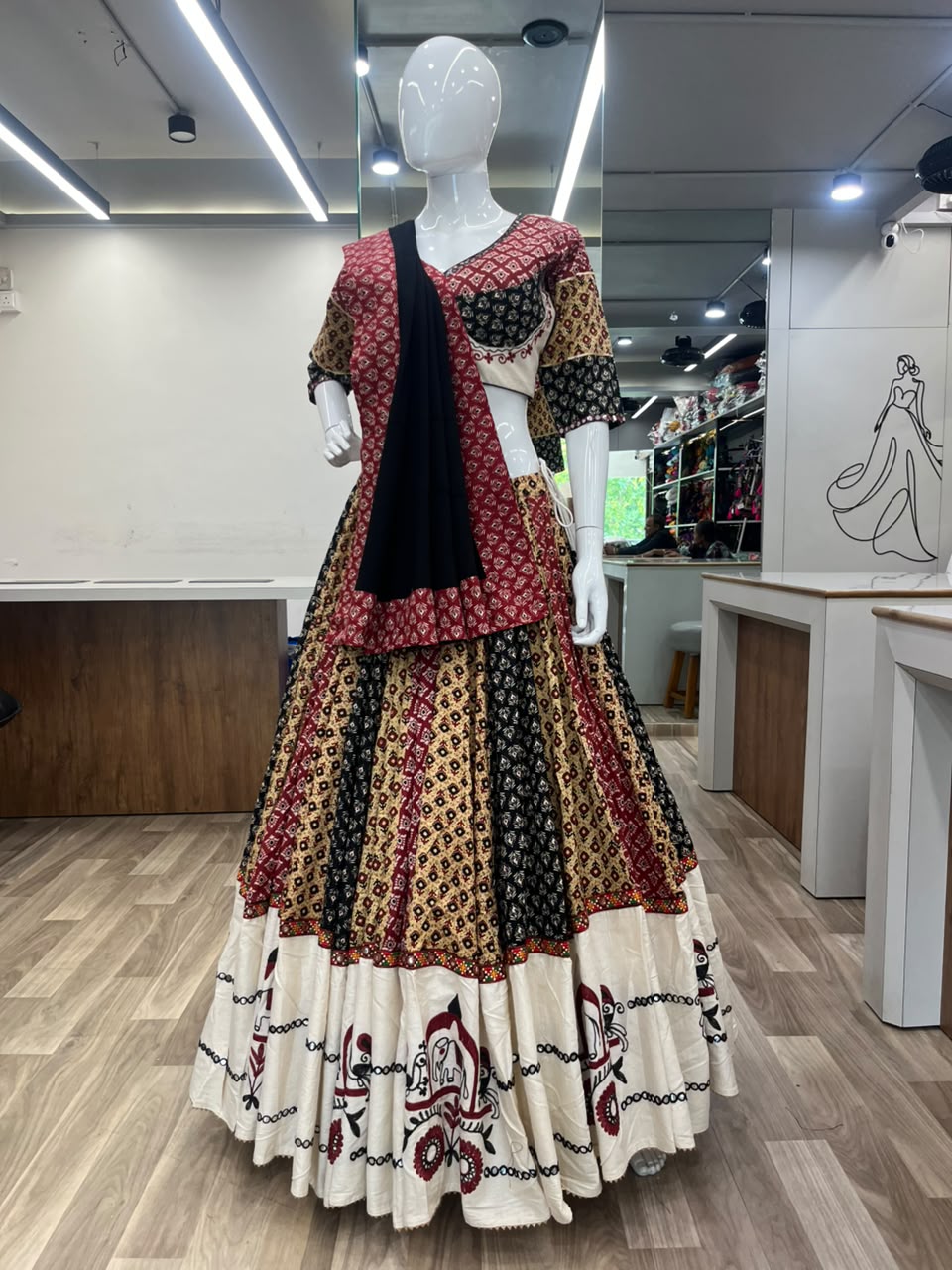 Ajrakh Chaniya Choli