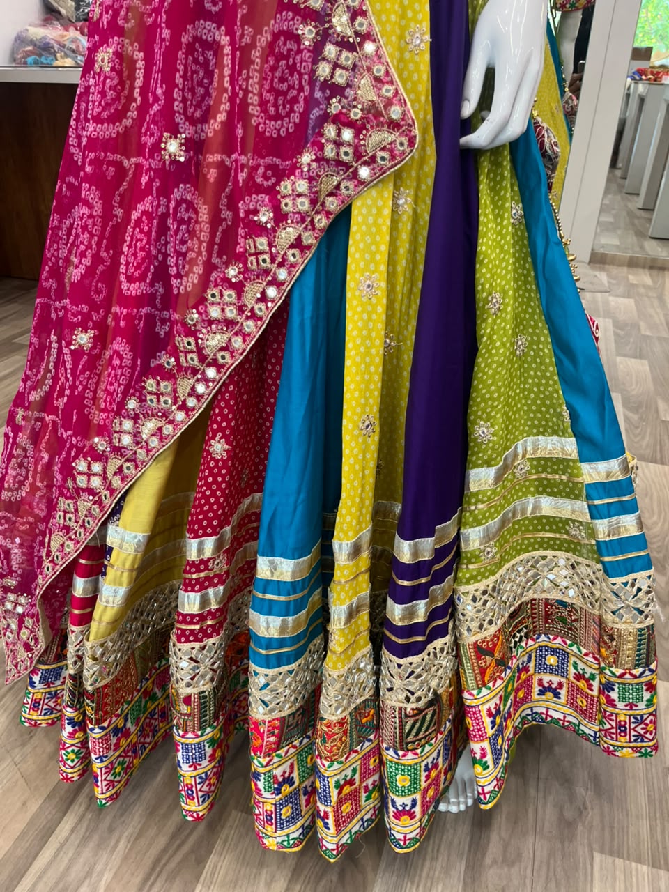Multy Bandhej Chaniya Choli