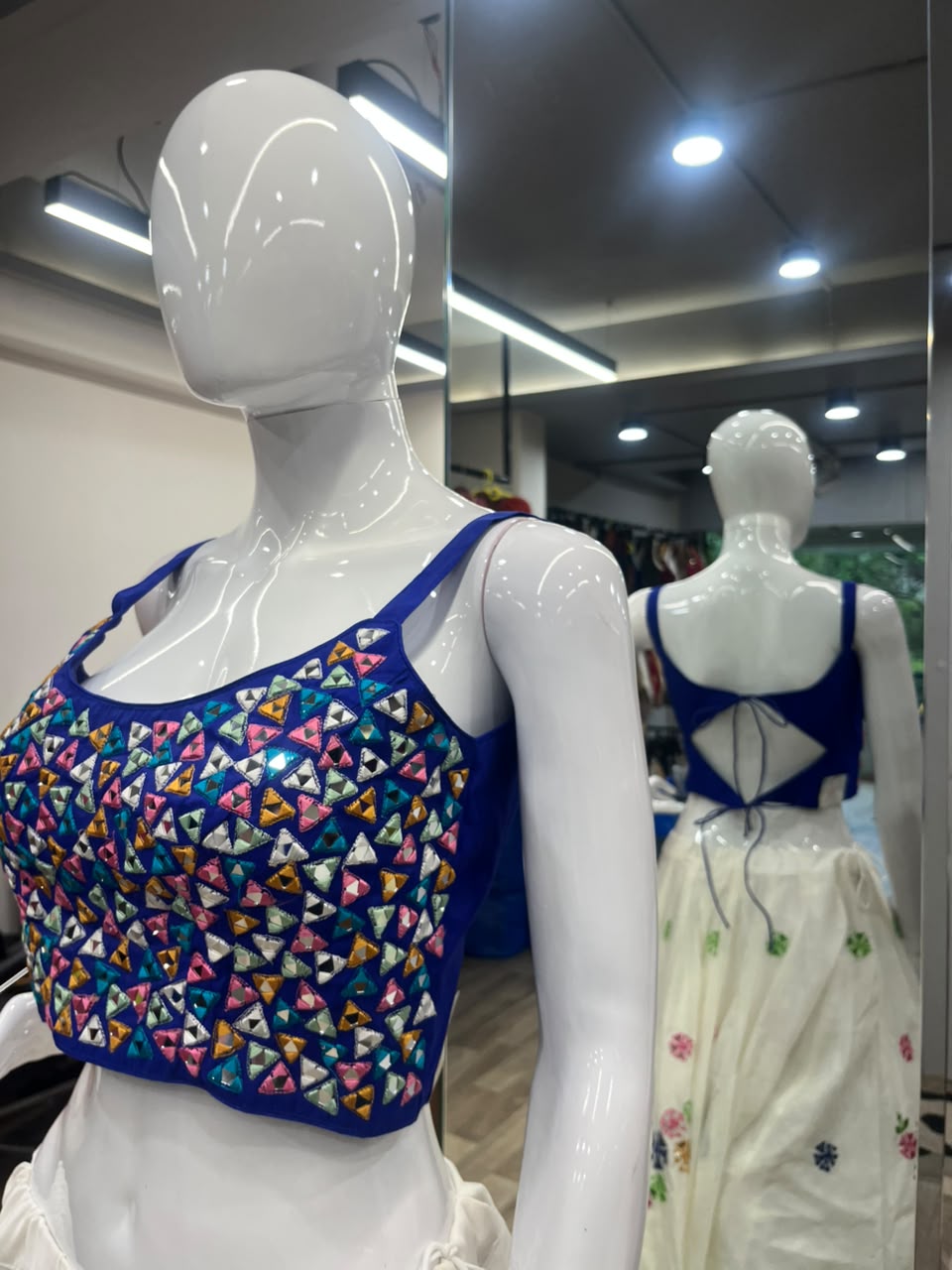 Nisha White Lehenga Choli