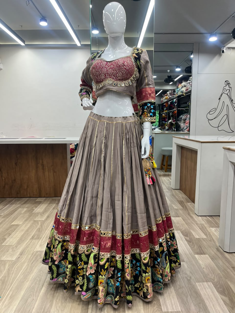 Gamthi Work Lehenga Choli