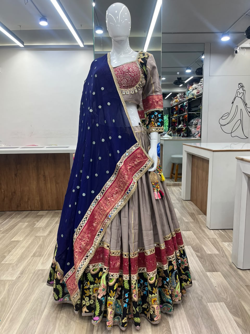 Gamthi Work Lehenga Choli