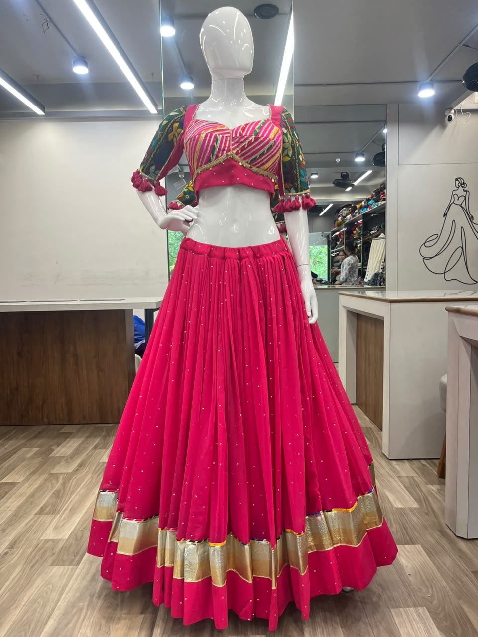 Mukesh work Chaniya Choli