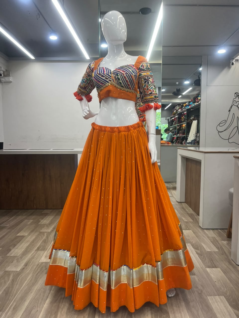 Mukesh work Chaniya Choli