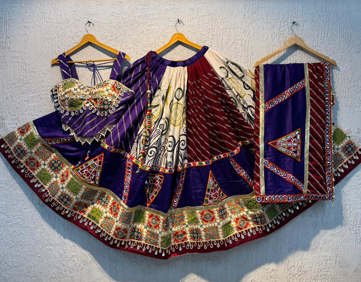 Multicolor Sleeveless Chaniya Choli