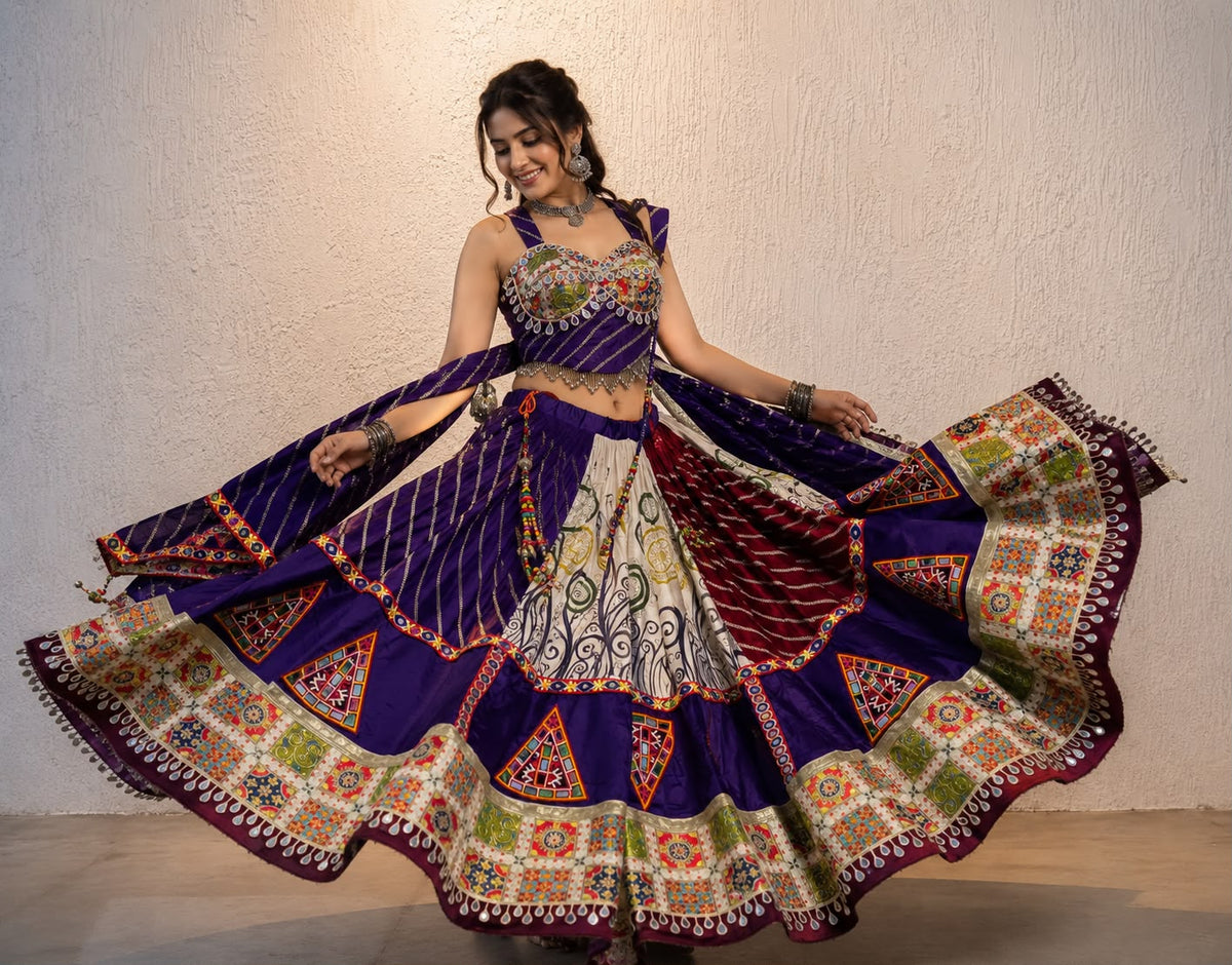 Multicolor Sleeveless Chaniya Choli