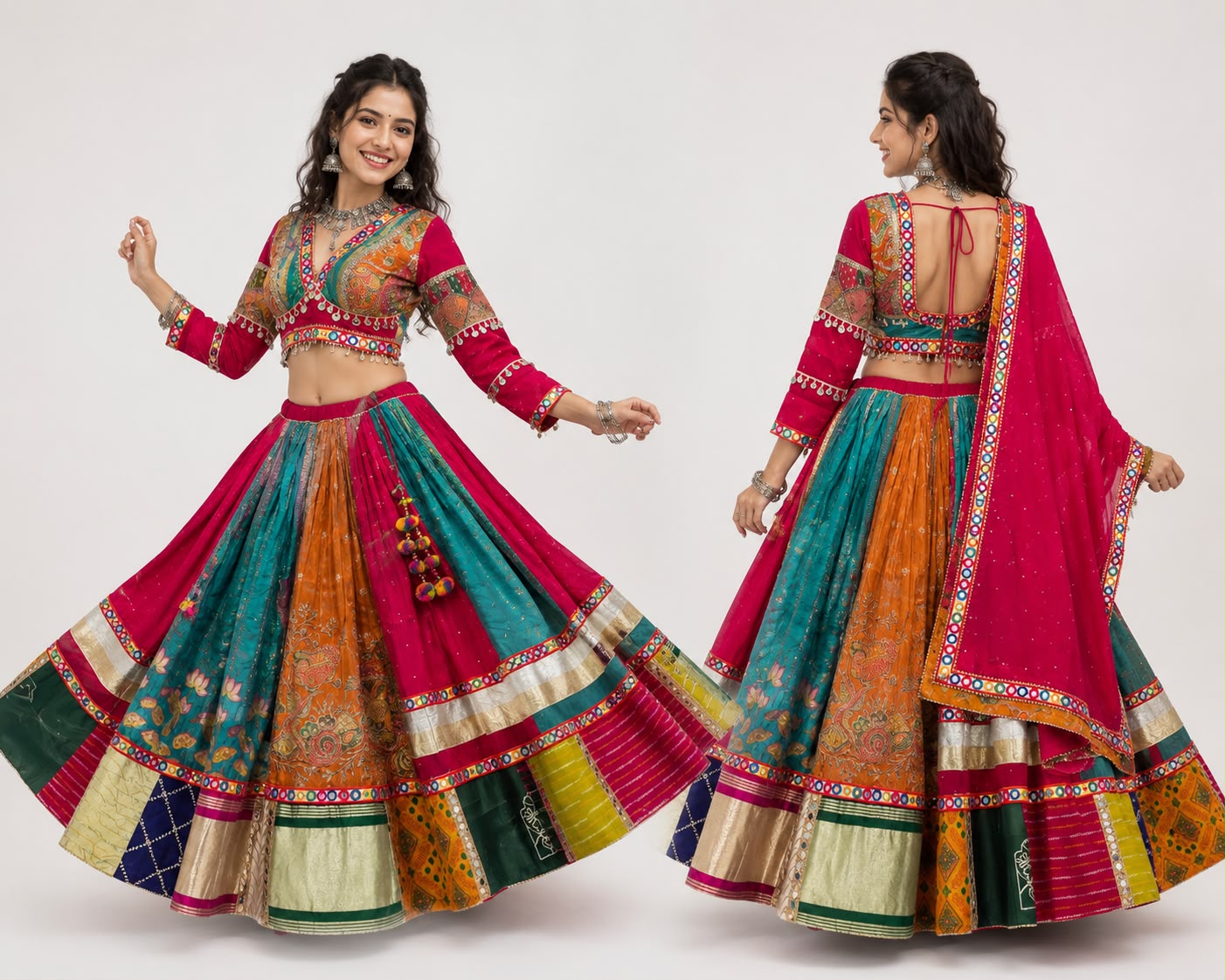 Multicolor Full sleeve Chaniya Choli