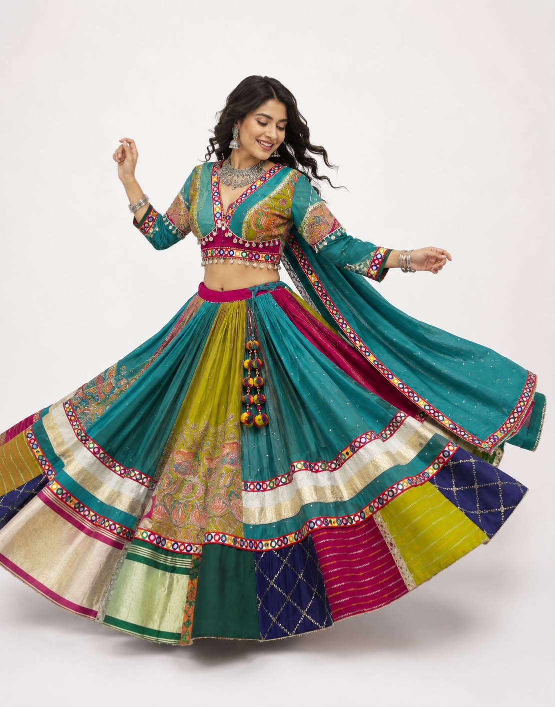 Multicolor Full sleeve Chaniya Choli