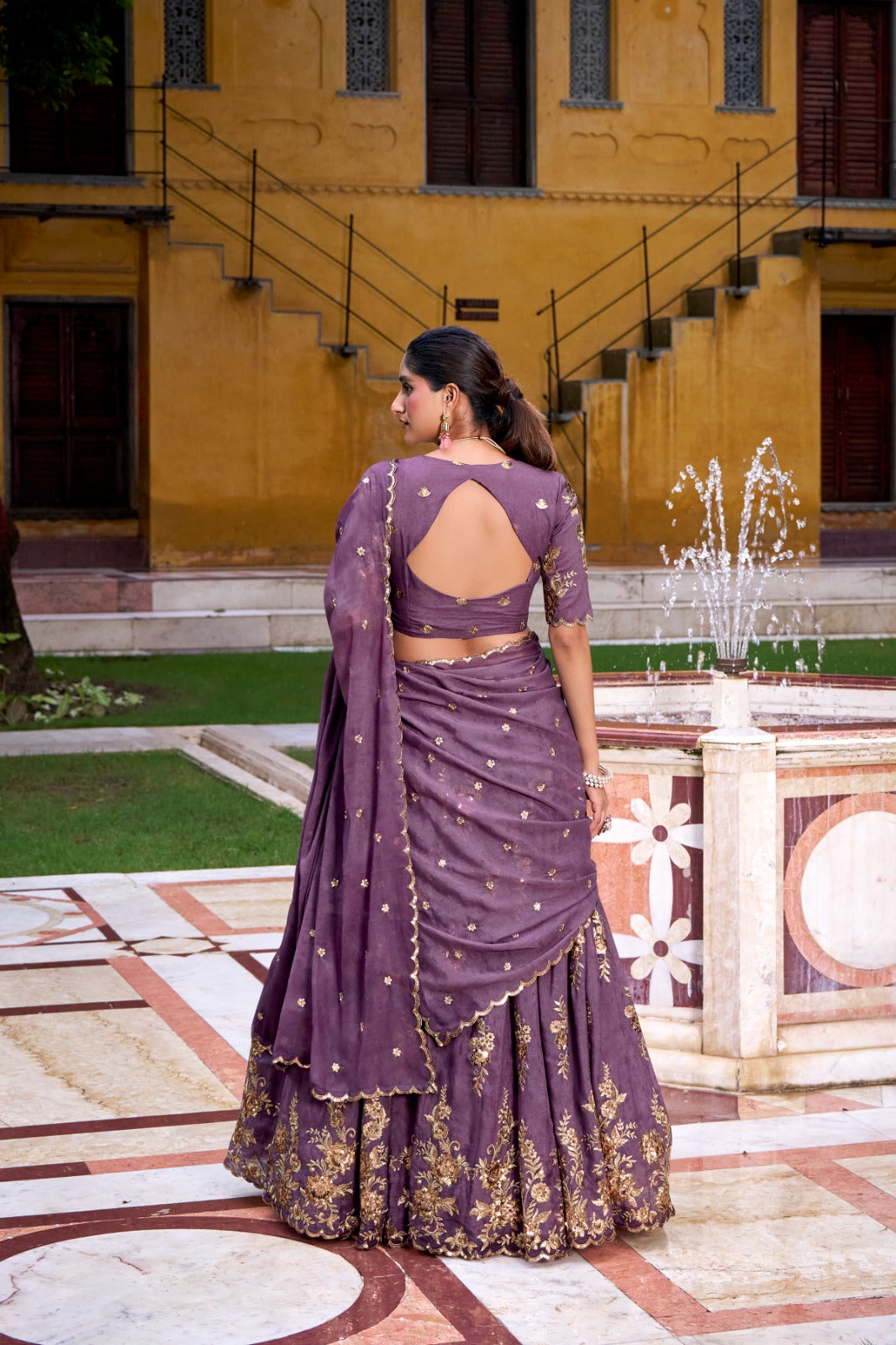 EVARII Lavender Lehenga Choli set