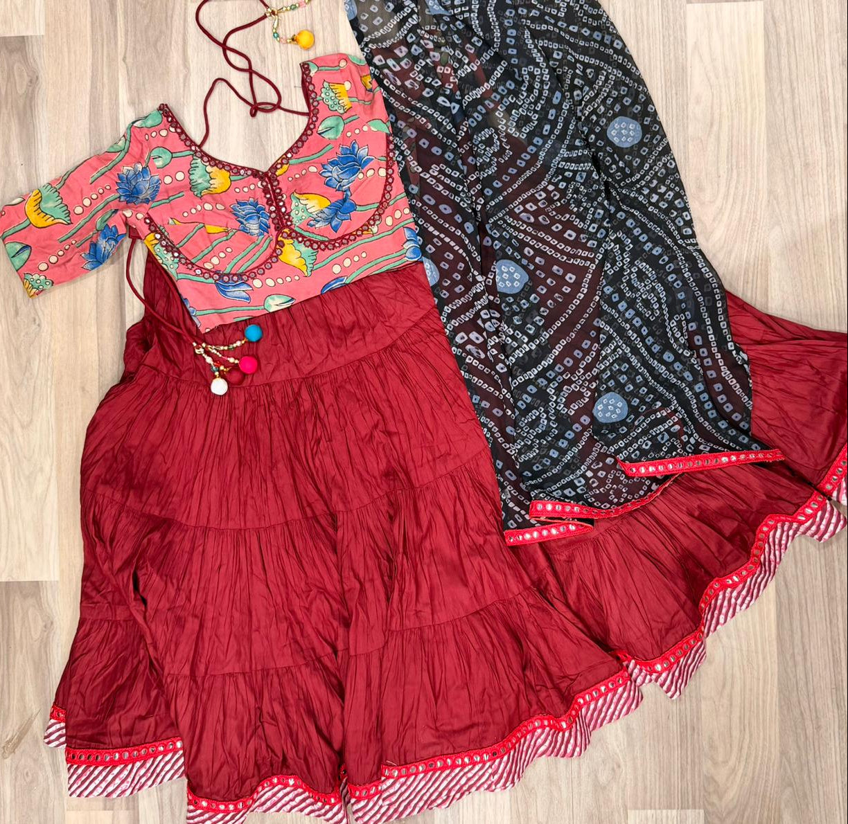 Kalamkari (girls) lehenga choli