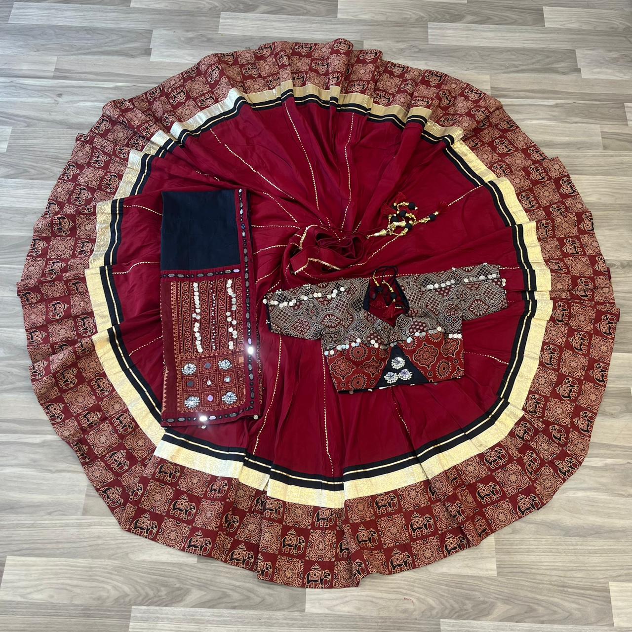 AJRAKH MAROON  PAIR