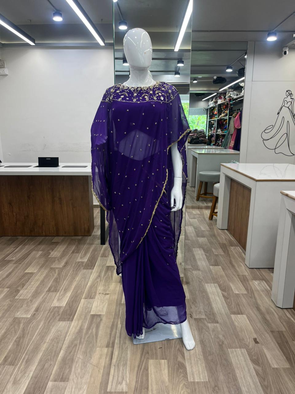 Crape saree