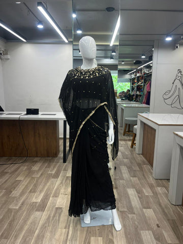 Crape saree