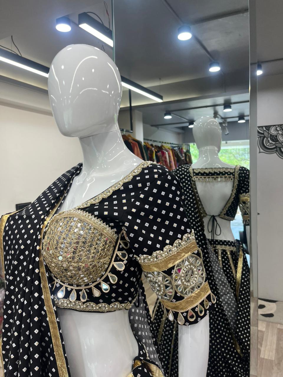 Orange Bandhani Set