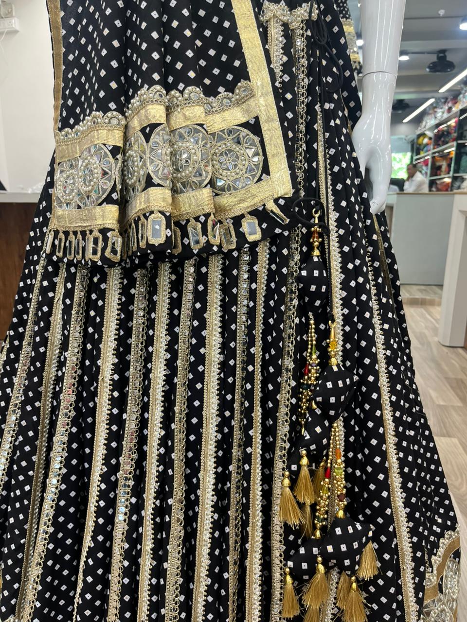 Orange Bandhani Set