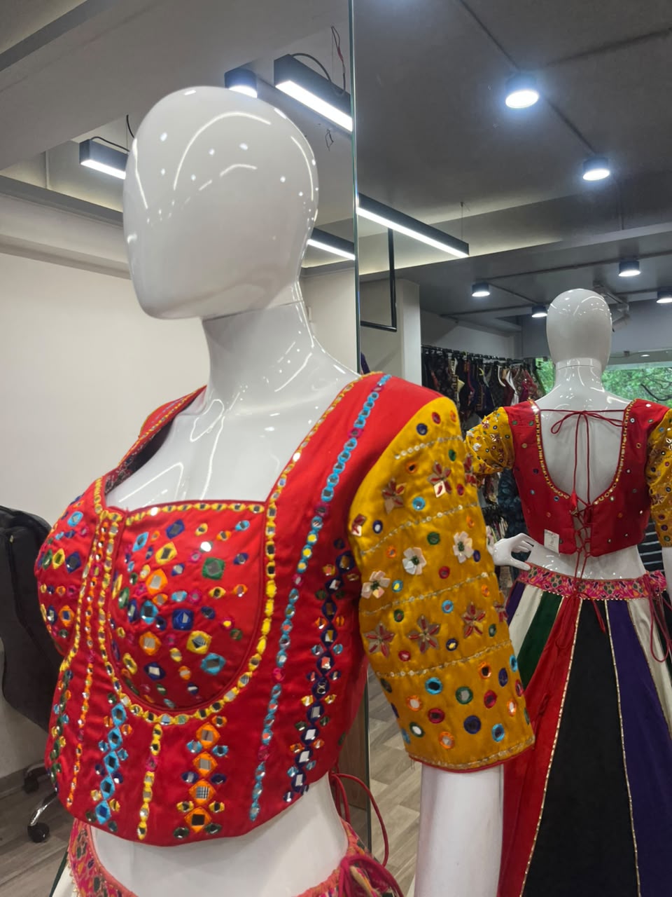Plain Gajji Multi Lehenga Choli