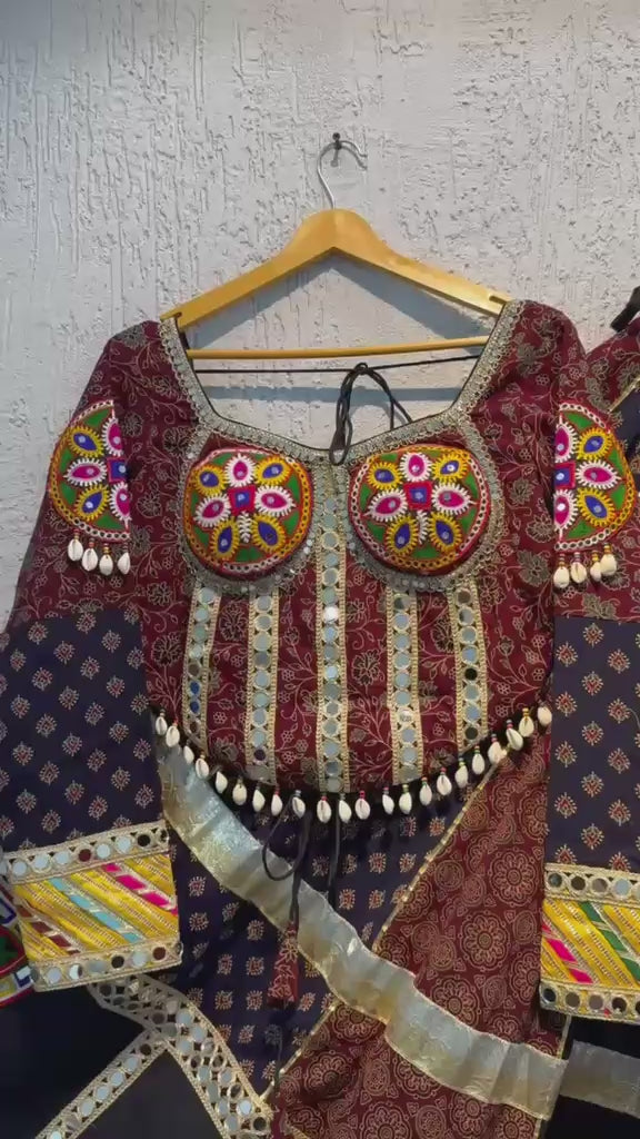 Ajrakh Gamthi Chaniya Choli